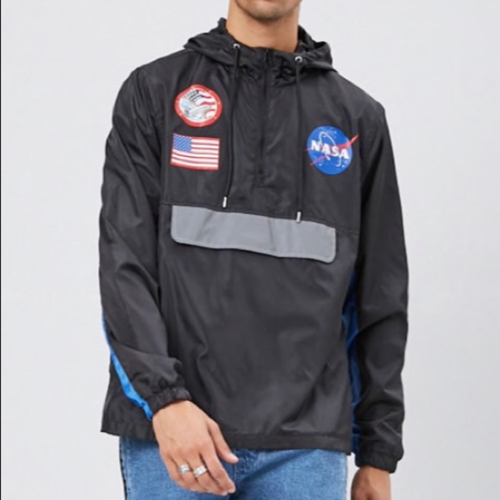 Hooded NASA Pullover Windbreaker!!!
